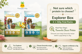 Pineapple Pets Dog Explorer Box | Select your 60g Trial Packs | Try Before 2kg Commitment