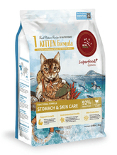Sensitive Stomach Kitten Food 2kg | Small Kibble Chicken & Novel Protein Formula | Skin & Coat Support | RealPower
