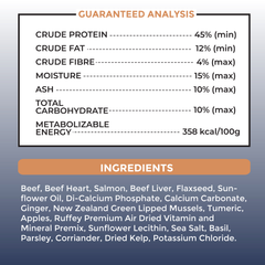 Ruffey Australian Air-Dried Dog Food | Beef & Salmon | Complete Meal, Topper & Treat | 450g/ 1kg