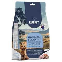Ruffey Australian Air-Dried Dog Food | Chicken & Salmon | Complete Meal, Topper & Treat | 450g/ 1kg