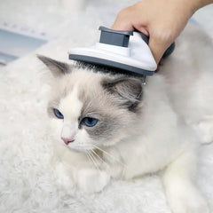 Pet Grooming Comb – Automatic Hair Removal, Stainless Steel Needles