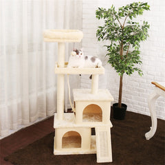 Cat Tree Tower with Scratching Posts, Hammocks & Perches