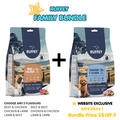 Ruffey Family Bundle | Any 2 x 1kg Air-Dried Original Dog Food