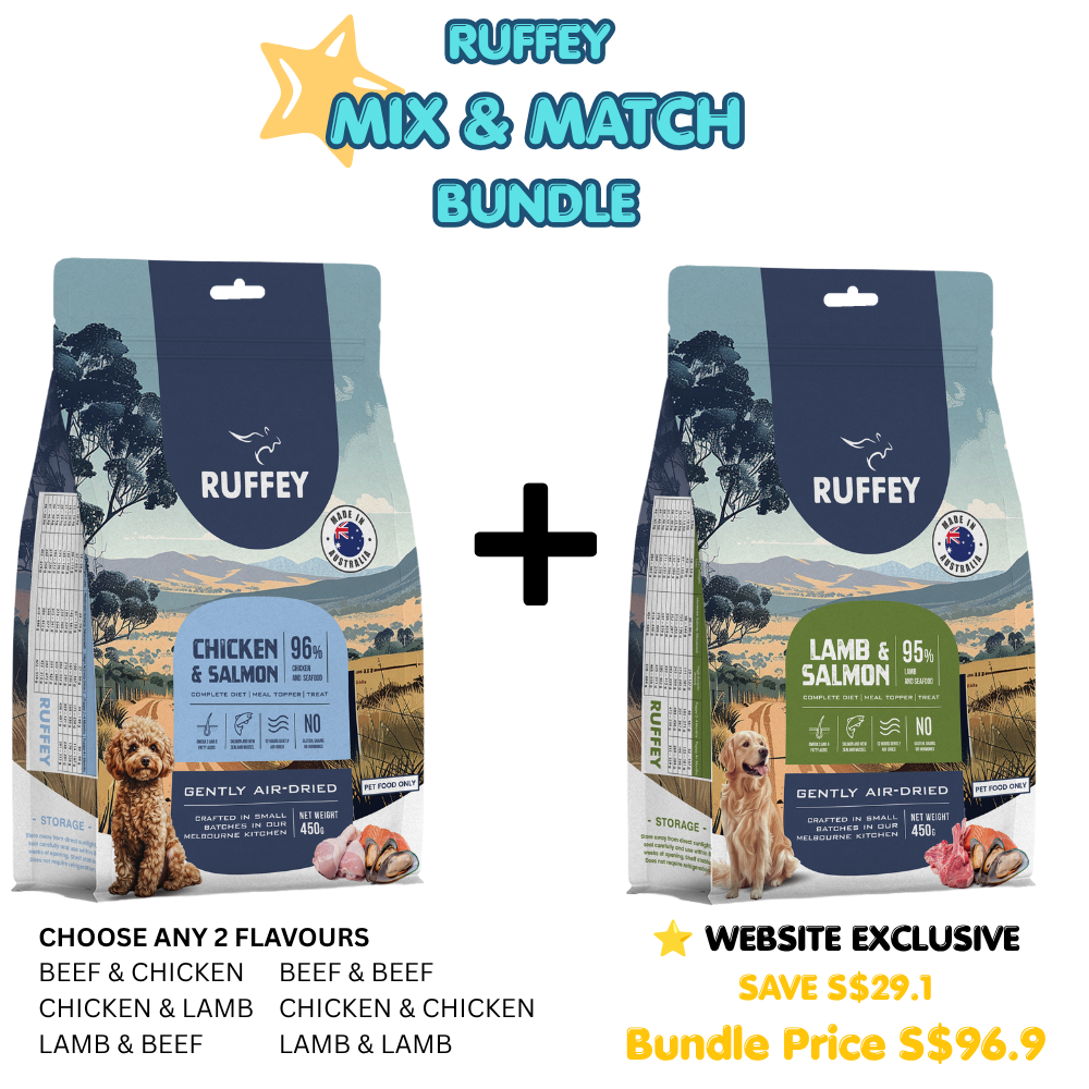 Ruffey Mix & Match Bundle | Any 2 × 450g Air-Dried Original Dog Food