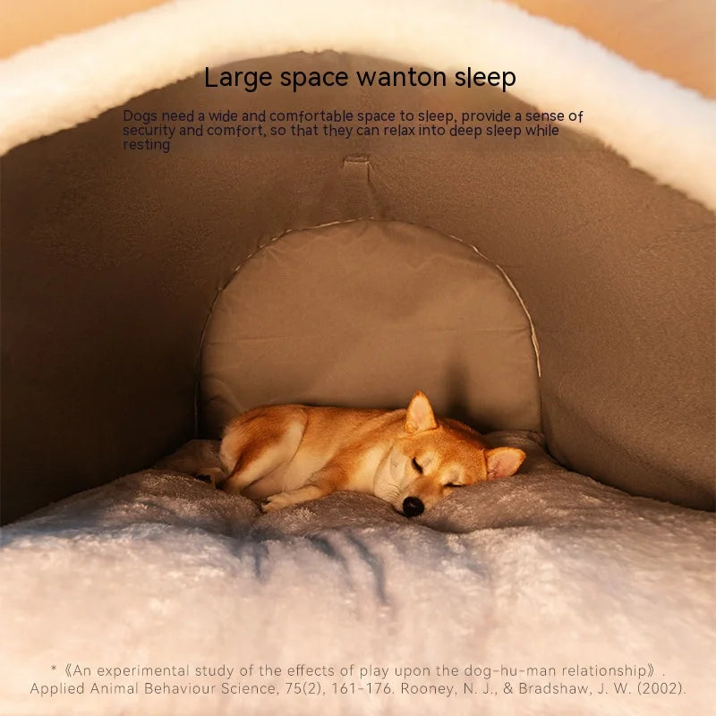 Spacious dog nest bed interior showing comfort for medium to large dogs