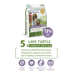 Real Nature Lake Turtle Dry Dog Food 2kg/4kg | Novel Protein Formula | Joint Support Nutrition