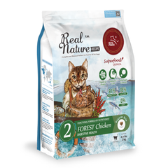 Real Nature Forest Chicken Dry Cat Food 2kg/4kg | Grain-Free | Digestive Health