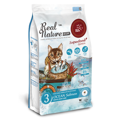 Real Nature Ocean Salmon Cat Dry Food 2kg/4kg | Grain-Free | Skin & Coat