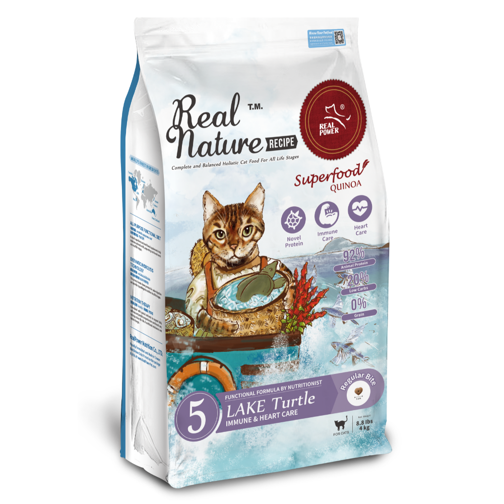 Real Nature Lake Turtle Dry Cat Food 2kg/4kg | Novel Protein | Grain-Free
